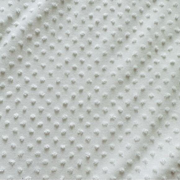 Olivia Rae Dress White Texture Swiss Dot Sleeveless Back Knot Tie Mini Small - Picture 8 of 10